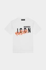Dsquared2 Iconic D2Kids Icon Forever T-Shirt WHITE/BLACK