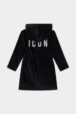 Dsquared2 Iconic D2Kids Icon Robe WHITE/BLACK - Image 2