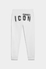 Dsquared2 Iconic D2Kids Icon Spray Sweatpants BLACK/WHITE - Image 2