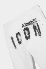 Dsquared2 Iconic D2Kids Icon Spray Sweatpants BLACK/WHITE - Image 4