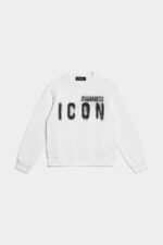 Dsquared2 Iconic D2Kids Icon Spray Sweatshirt BLACK