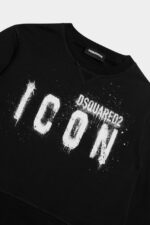 Dsquared2 Iconic D2Kids Icon Spray Sweatshirt FUCHSIA/WHITE - Image 4