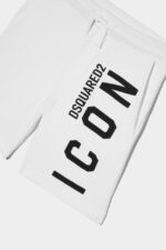 Dsquared2 Iconic D2Kids Icon Sweatshorts WHITE/ORANGE - Image 4