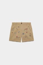 Dsquared2 Iconic D2Kids Shorts CREAM BEIGE