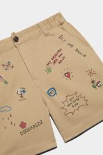 Dsquared2 Iconic D2Kids Shorts CREAM BEIGE - Image 3