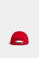 Dsquared2 Iconic D2Kids Sport Edtn.05 Baseball Cap TANGO RED/BLACK - Image 2