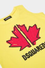 Dsquared2 Iconic D2Kids T-Shirt LEMON YELLOW/WHITE - Image 3