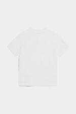 Dsquared2 Iconic D2Kids T-Shirt WHITE/MINNIE PINK - Image 2