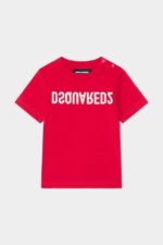 Dsquared2 Iconic D2Kids T-Shirt WHITE/TANGO RED