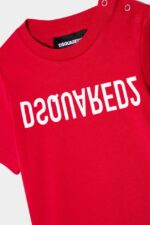 Dsquared2 Iconic D2Kids T-Shirt WHITE/TANGO RED - Image 3