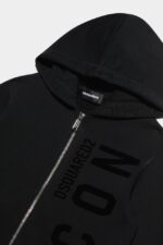 Dsquared2 Iconic D2Kids Zipped Hoodie BLACK - Image 3