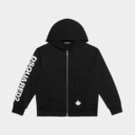 Dsquared2 Iconic D2Kids Zipped Hoodie BLACK/TANGO RED