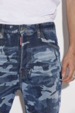 Dsquared2 Iconic Dark Camouflage Wash Combat Jeans - Image 3