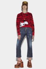 Dsquared2 Iconic Dark Clean Wash Bell Bottom Jeans
