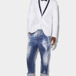 Dsquared2 Iconic Dark Cloudy Bleach Wash Big Brother Jeans