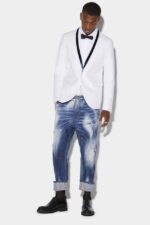 Dsquared2 Iconic Dark Cloudy Bleach Wash Big Brother Jeans