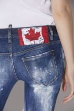 Dsquared2 Iconic Dark Cloudy Bleach Wash Jennifer Jeans - Image 5