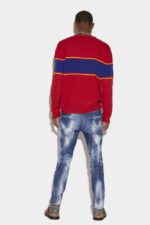 Dsquared2 Iconic Dark Cloudy Bleach Wash Skater Jeans - Image 2