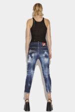 Dsquared2 Iconic Dark London Calling Wash Cool Girl Cropped Jeans - Image 3