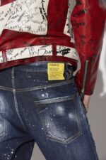 Dsquared2 Iconic Dark Ripped Bleach Wash Cool Guy Jeans - Image 4