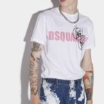 Dsquared2 Iconic Doodle Face Logo T-Shirt