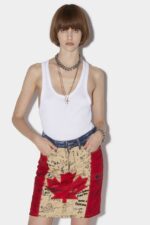 Dsquared2 Iconic Doodle Flag Midi Skirt - Image 3