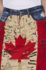Dsquared2 Iconic Doodle Flag Midi Skirt - Image 5