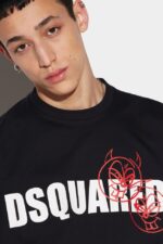 Dsquared2 Iconic Doodle Logo Face T-Shirt - Image 3