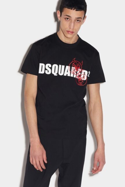 Dsquared2 Iconic Doodle Logo Face T-Shirt