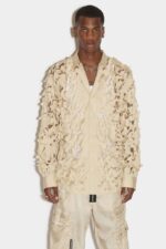 Dsquared2 Iconic Dropped Shoulder Shirt D2 IVORY - Image 3