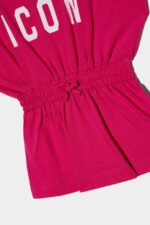 Dsquared2 Iconic DS2 Kids Bathrobe FUCHSIA - Image 3
