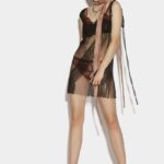 Dsquared2 Iconic Empire Mini Dress SANDAL WOOD/BLACK