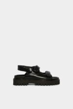 Dsquared2 Iconic Finn Flat Sandals D2 BLACK - Image 2