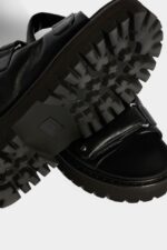 Dsquared2 Iconic Finn Flat Sandals D2 BLACK - Image 5