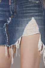 Dsquared2 Iconic Fringed Mini Skirt - Image 4