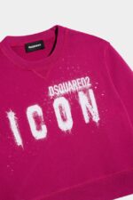 Dsquared2 Iconic FUCHSIA D2Kids Icon Spray Sweatshirt - Image 3