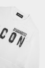 Dsquared2 Iconic FUCHSIA/WHITE D2Kids Icon Spray Sweatshirt - Image 3