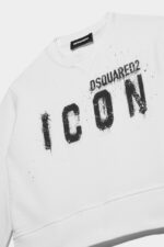 Dsquared2 Iconic FUCHSIA/WHITE D2Kids Icon Spray Sweatshirt - Image 4