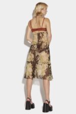 Dsquared2 Iconic Gathered Midi Dress - Image 2