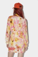 Dsquared2 Iconic Gathered Shirt Dress FANTASY D2 - Image 4