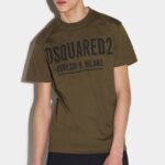 Dsquared2 Iconic GREEN Ceresio 9 Cool T-Shirt D2 WHITE