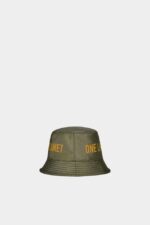 Dsquared2 Iconic GREEN/POPPY RED One Life Recycled Nylon Bucket Hat - Image 2