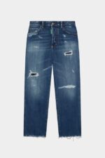Dsquared2 Iconic Green Tab Partially Organic Cotton Boston Jeans NAVY BLUE