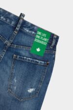 Dsquared2 Iconic Green Tab Partially Organic Cotton Boston Jeans NAVY BLUE - Image 3