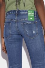 Dsquared2 Iconic Green Tab Partially Organic Cotton Jennifer Jeans - Image 4