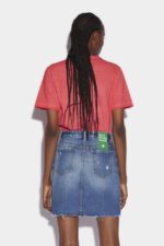 Dsquared2 Iconic Green Tab Partially Organic Cotton Mini Skirt - Image 2