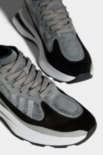 Dsquared2 Iconic GREY/BLUE Slash Sneakers - Image 4