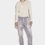 Dsquared2 Iconic Grey Denim Wash Skater Jeans