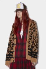 Dsquared2 Iconic Guepard Cardigan CAMEL D2