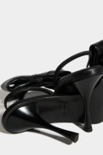 Dsquared2 Iconic Honey Bow Heeled Sandals Black - Image 5